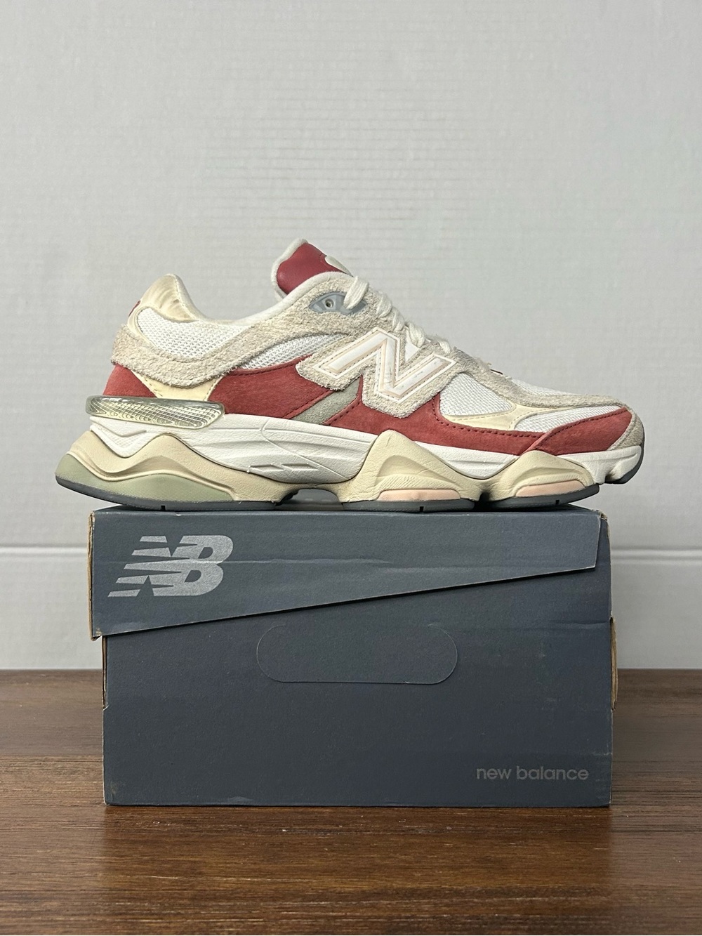 New Balance 9060 Festival Pack Clay White and Red Sneakers M7/W8.5